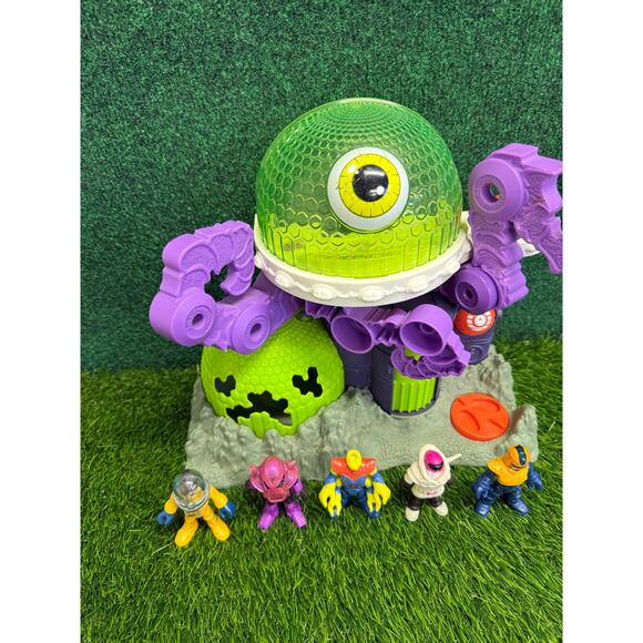 2014 Fisher Price Imaginext Ion Alien Headquarters Playset w/ Figures - Picture 2 of 6